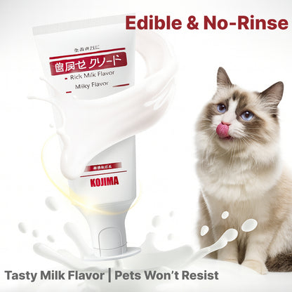 KOJIMA Microfiber Toothbrush & Toothpaste Set: Oral Hygiene for Pets