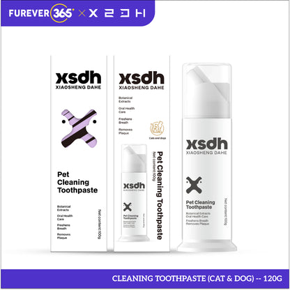 XSDH 4-in-1 Pet Dental Care Set: Cleaning Pen, Mousse, Spray & Finger Cot