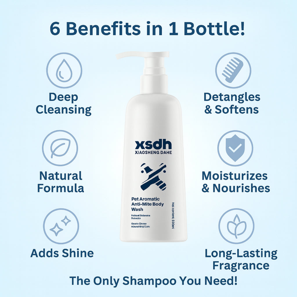 XSDH 4-in-1 Cat Dog Grooming Set: Anti-Mite Formula for Home & Salon Use