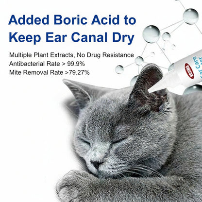 KOJIMA 50ml Ear Cleaner Drops: Essential Oil Anti-Mite Formula for Pets
