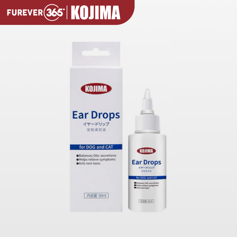 KOJIMA 50ml Ear Cleaner Drops: Essential Oil Anti-Mite Formula for Pets