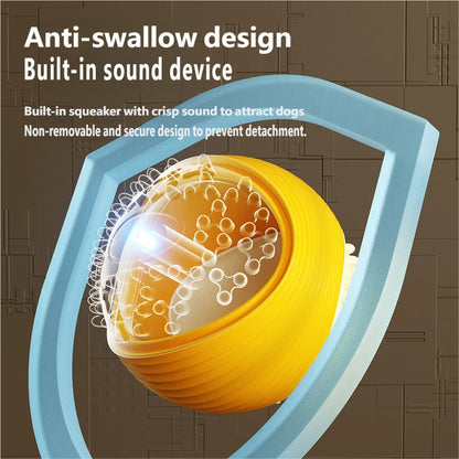 AIWO TPR Squeaky Ball Toy: Bite-Resistant Teeth Cleaning Chew for Dogs
