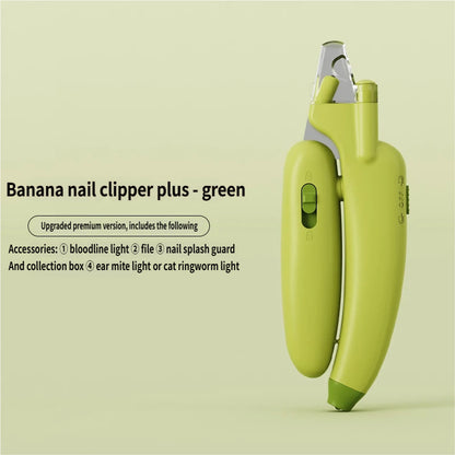 AIWO UV+LED Dual Light Nail Clippers: Banana Design Safe Claw Trimmer