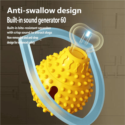 AIWO TPR Squeaky Feeding Ball: Interactive Slow Feeder & Dental Toy