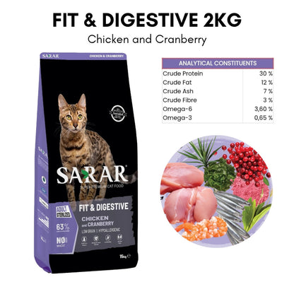Sarar Super Premium Cat Food 2kg Specialized Healthy Function Cat Dry Food Makanan Kucing Sarar Fungsi Sihat Cat Kibble