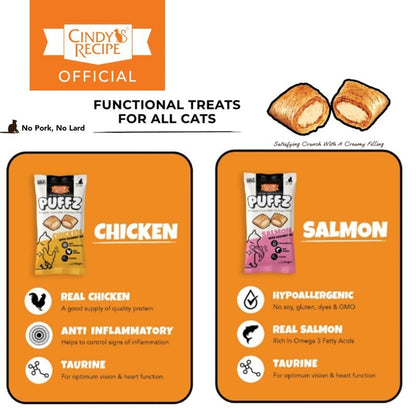 Cindy's Recipe Puffz Cat Treats Assorted (60g)