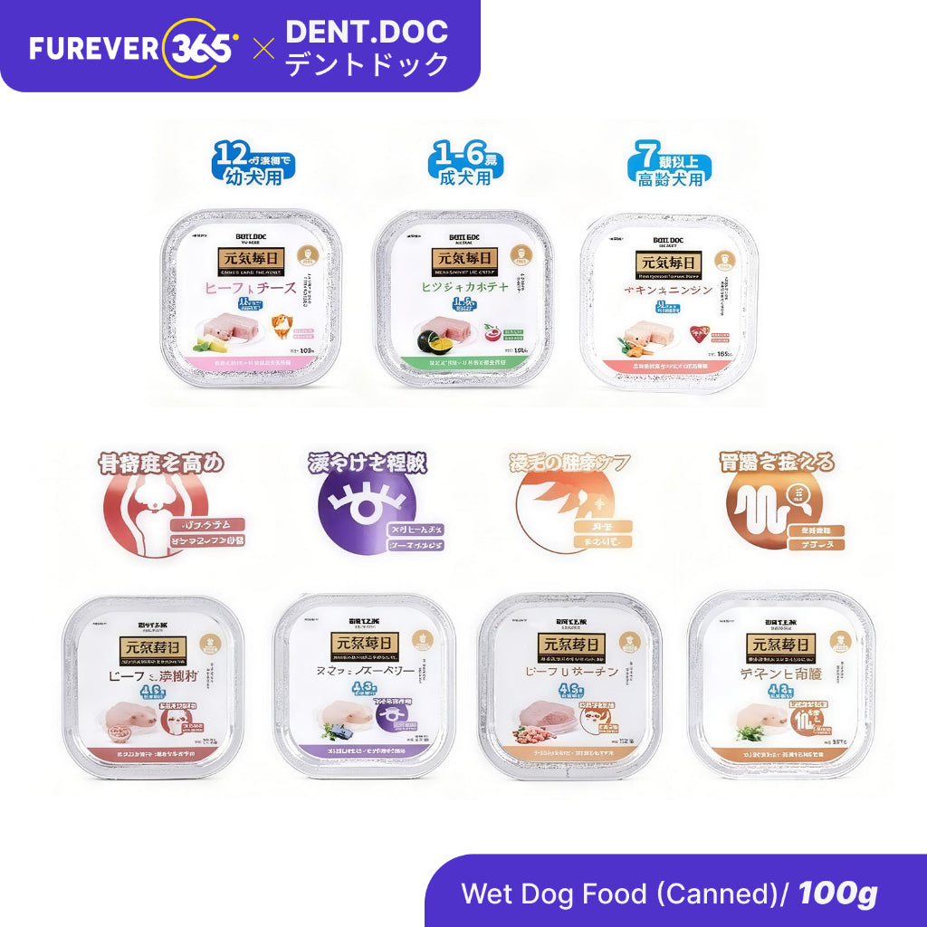 DentDoc 100g Wet Dog Food: Premium Chicken & Beef Protein Puppy Tray