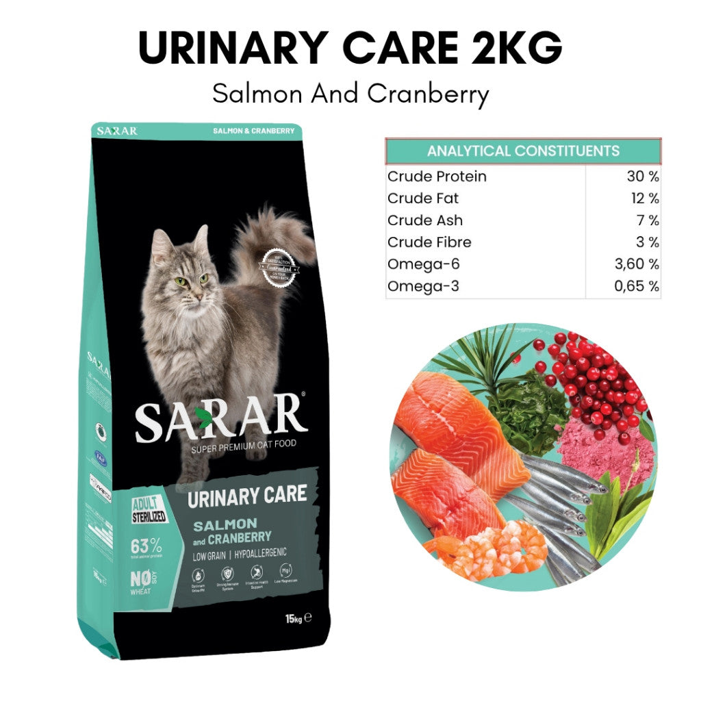Sarar Super Premium Cat Food 2kg Specialized Healthy Function Cat Dry Food Makanan Kucing Sarar Fungsi Sihat Cat Kibble