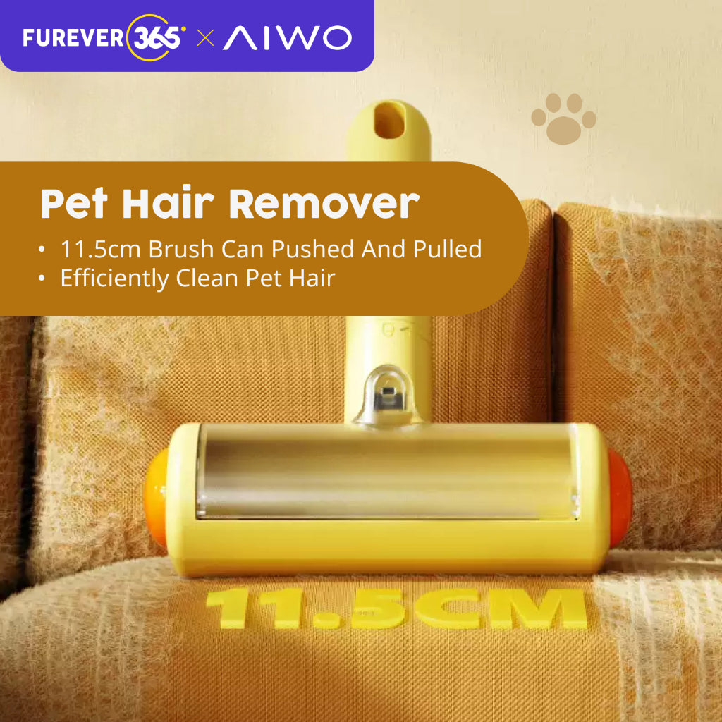 AIWO Reusable Pet Hair Remover: Portable Roller Brush for Cat & Dog Fur Cleaning