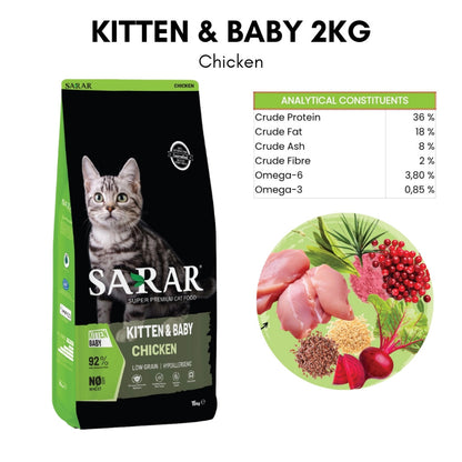 Sarar Super Premium Cat Food 2kg Specialized Healthy Function Cat Dry Food Makanan Kucing Sarar Fungsi Sihat Cat Kibble
