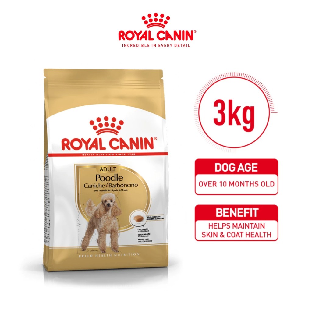 Royal Canin Poodle Adult (3kg) Dry Dog Food Makanan Anjing - Breed Health Nutrition