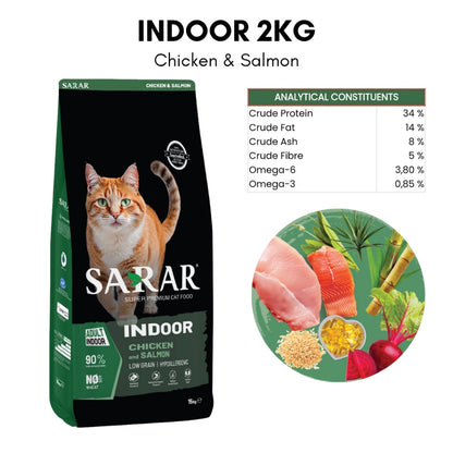 Sarar Super Premium Cat Food 2kg Specialized Healthy Function Cat Dry Food Makanan Kucing Sarar Fungsi Sihat Cat Kibble