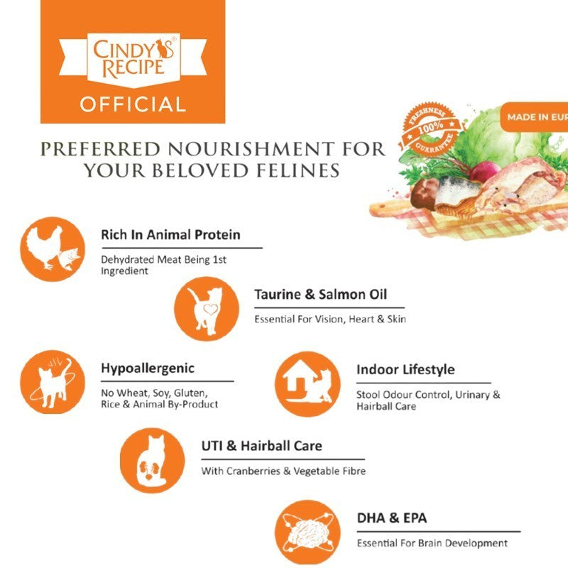 CINDY'S RECIPE NATURELLE HOLISTIC Cat Dry Food (1.5kg)