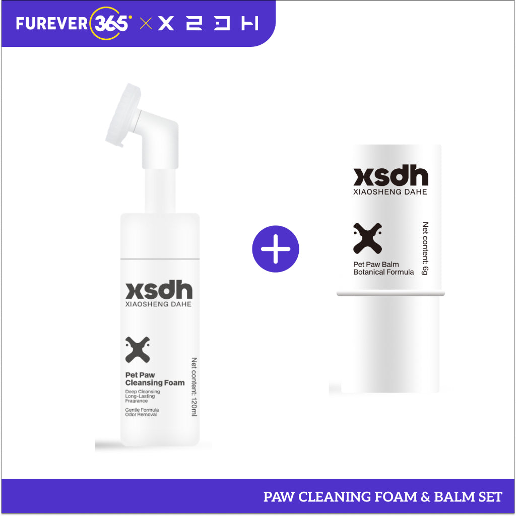 XSDH 2-Piece Paw Care Set: 120ml Foam + Balm Cream for Complete Care