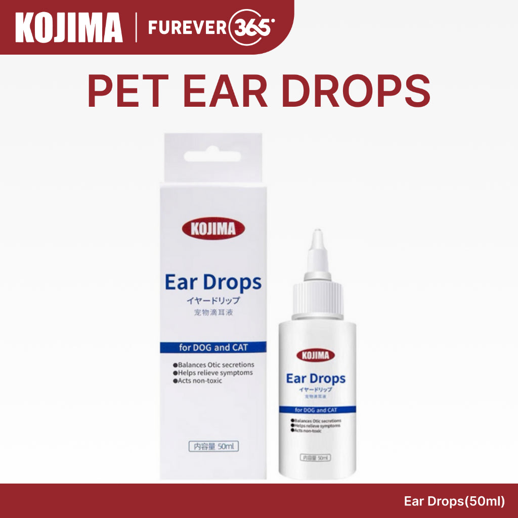 KOJIMA 50ml Ear Cleaner Drops: Essential Oil Anti-Mite Formula for Pets