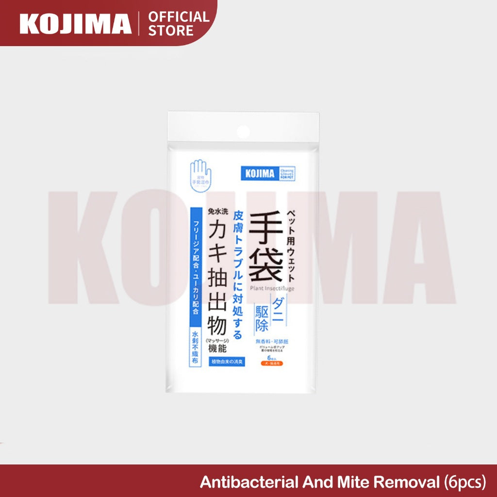 XSDH 6pcs Disposable Pet Grooming Gloves: Alcohol-Free Waterless Cleaning