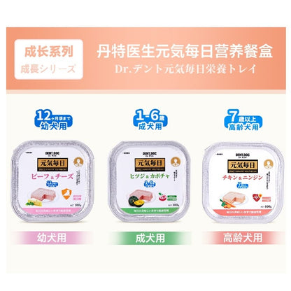DentDoc 100g Wet Dog Food: Premium Chicken & Beef Protein Puppy Tray