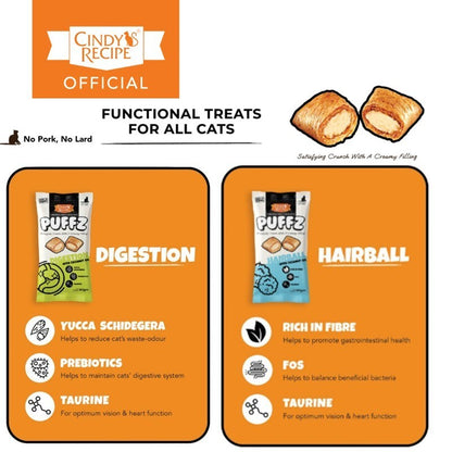 Cindy's Recipe Puffz Cat Treats Assorted (60g)