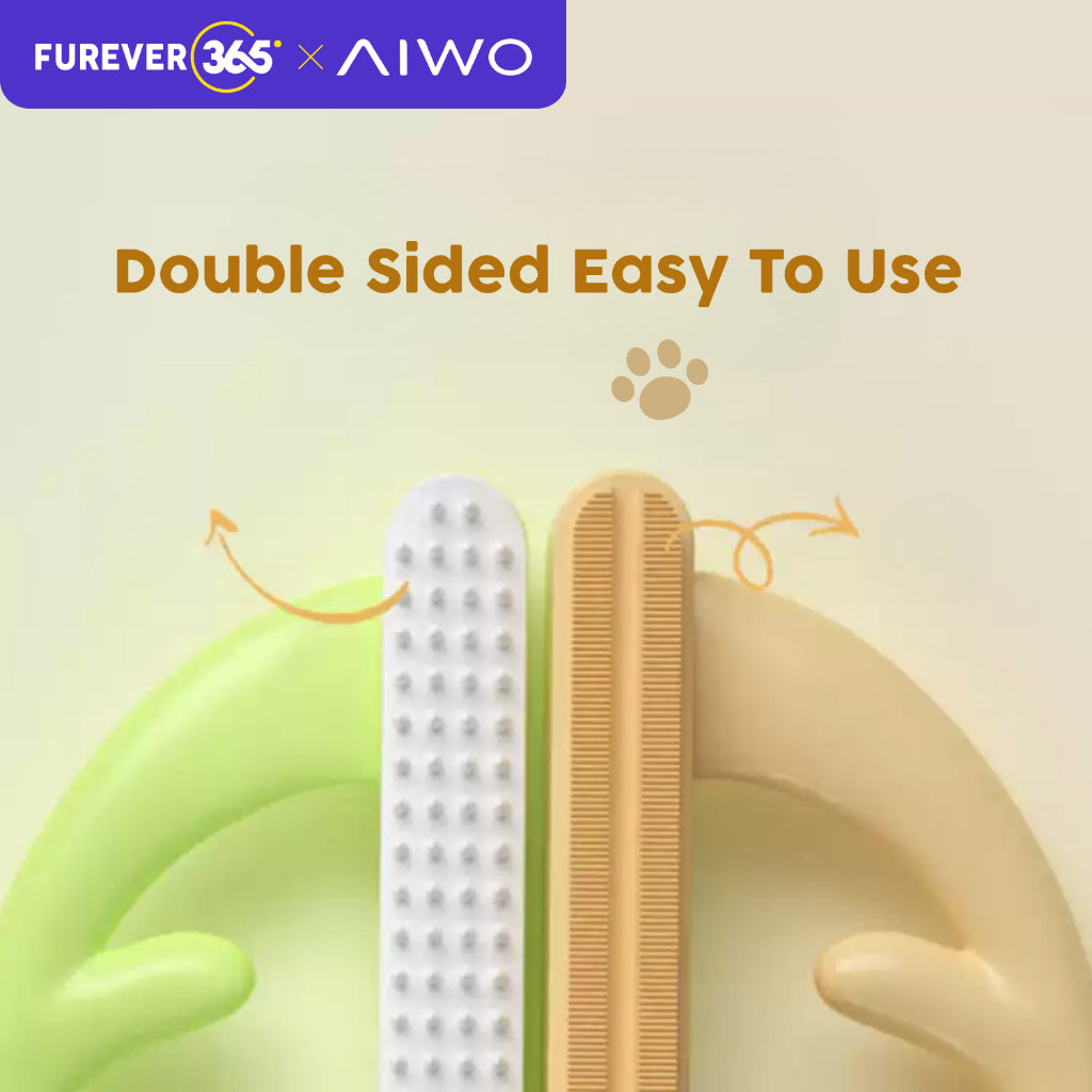 AIWO Portable Double-Sided Pet Hair Roller: Reusable Fur Cleaner for Home & Travel