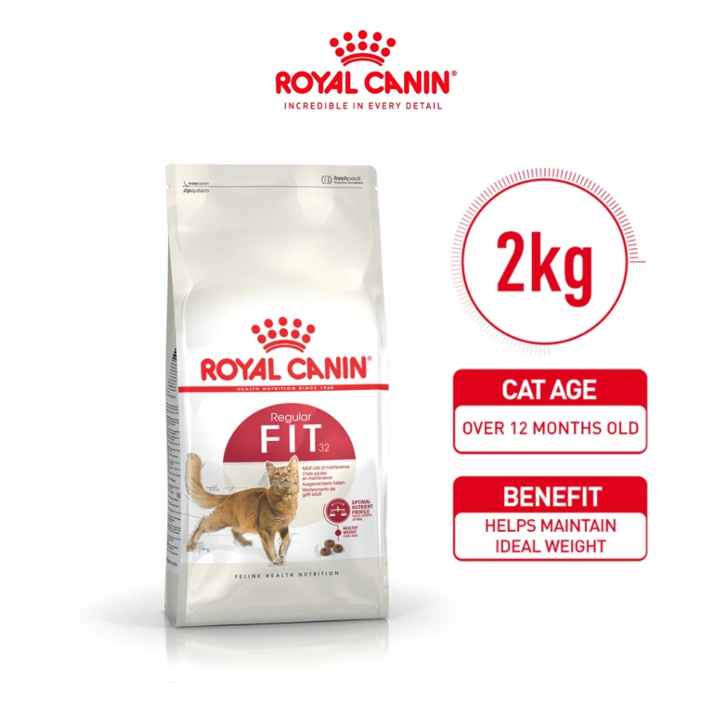 Royal Canin Fit 32 Adult (2kg) Dry Cat Food Makanan Kucing - Feline Health Nutrition