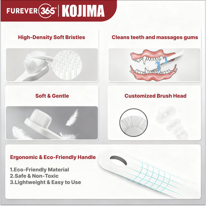 KOJIMA Microfiber Toothbrush & Toothpaste Set: Oral Hygiene for Pets