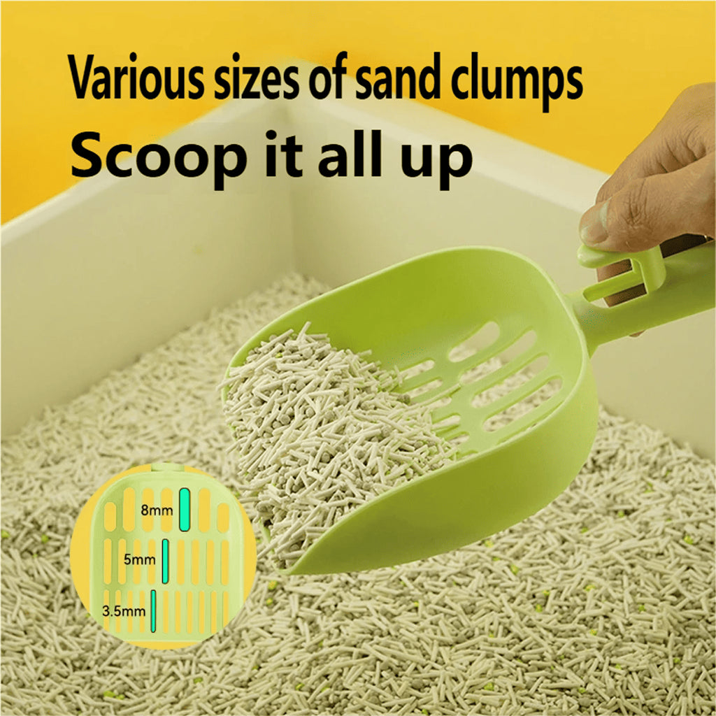 FUREVER365 Durable Cat Litter Scoop: Grid Design Efficient Poop Shovel Tool
