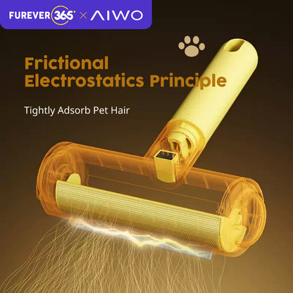 AIWO Reusable Pet Hair Remover: Portable Roller Brush for Cat & Dog Fur Cleaning