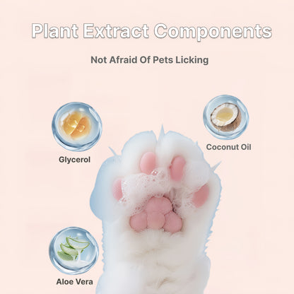 XSDH 120ml Pet Paw Cleansing Foam: No-Rinse Deodorant Foot Wash