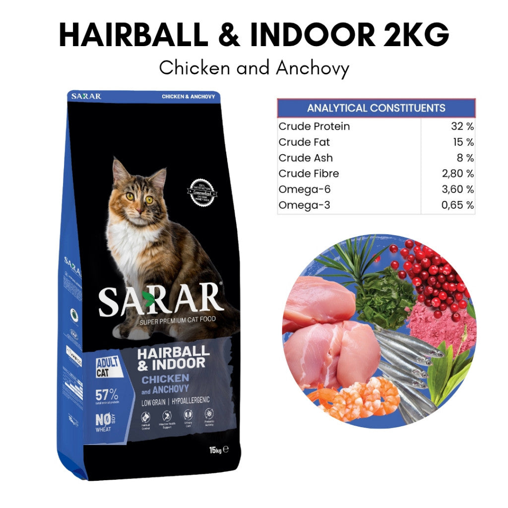 Sarar Super Premium Cat Food 2kg Specialized Healthy Function Cat Dry Food Makanan Kucing Sarar Fungsi Sihat Cat Kibble
