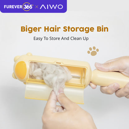 AIWO Reusable Electrostatic Pet Hair Remover: Bidirectional Roller for Sofa & Carpet