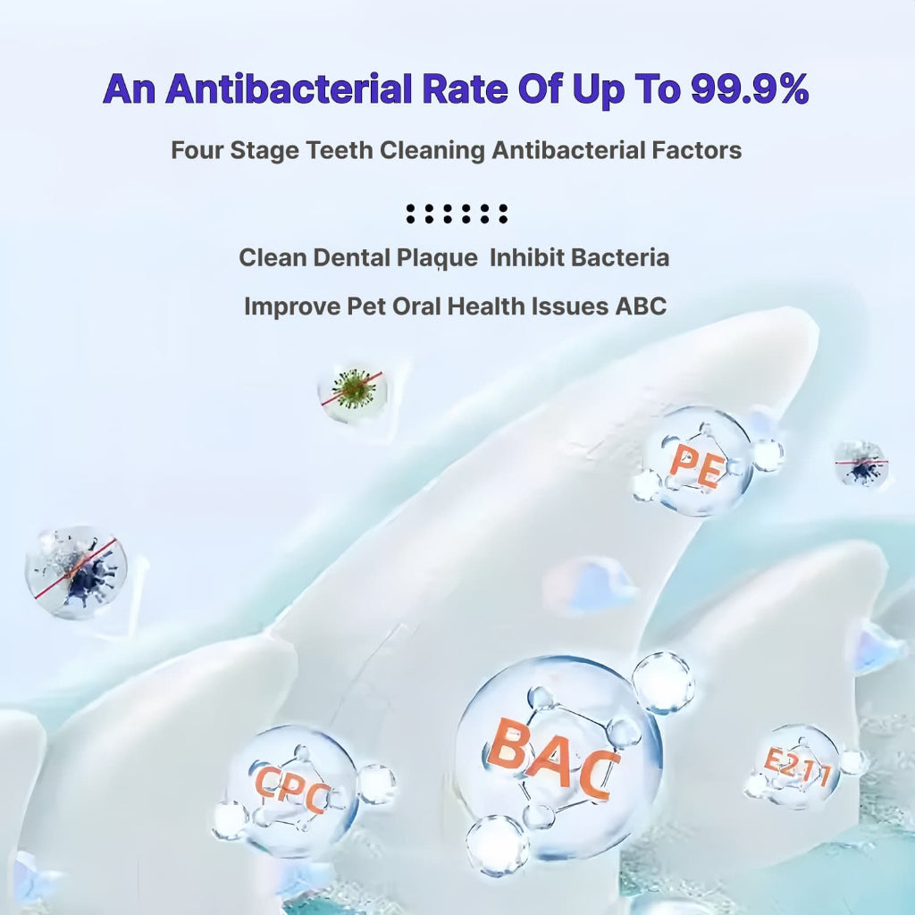 XSDH 50pcs Dental Finger Wipes: No-Rinse Teeth Cleaning Pads for Pets