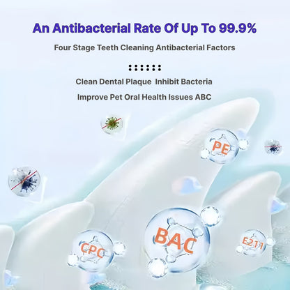 XSDH 50pcs Dental Finger Wipes: No-Rinse Teeth Cleaning Pads for Pets