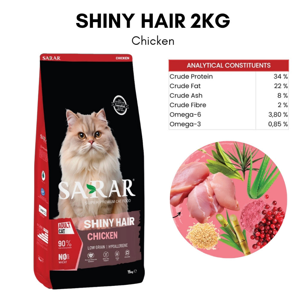 Sarar Super Premium Cat Food 2kg Specialized Healthy Function Cat Dry Food Makanan Kucing Sarar Fungsi Sihat Cat Kibble