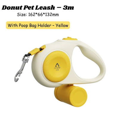 FUREVER365 3m/5m Automatic Pet Leash: 150kg Pull Limit with Waste Bag Dispenser