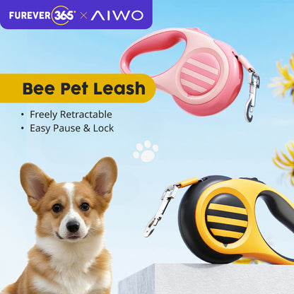 FUREVER365 3m LED Retractable Leash: 150kg Pull Resistance for Small Cats & Puppies