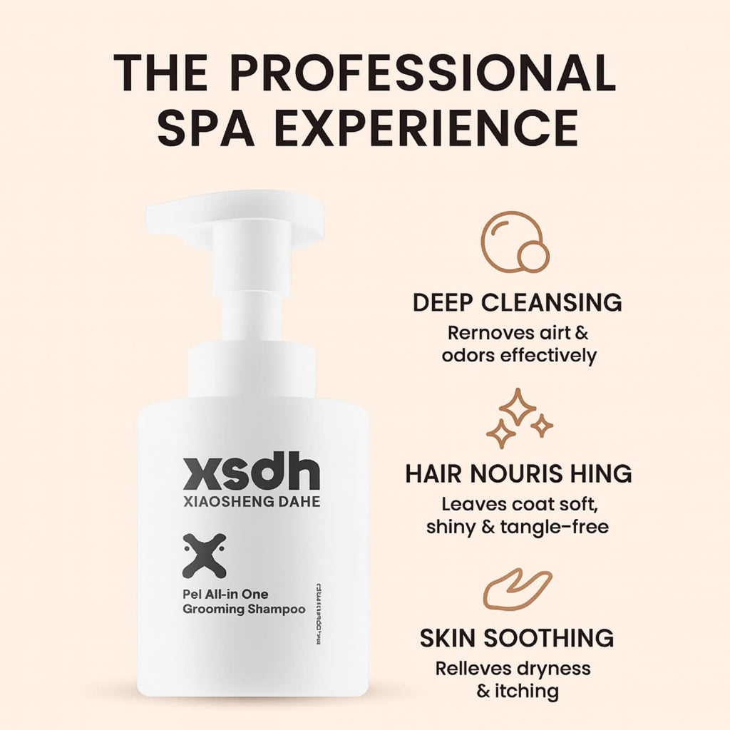 XSDH 4-in-1 Cat Dog Grooming Set: Anti-Mite Formula for Home & Salon Use
