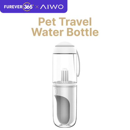 AIWO 330ml Portable Pet Travel Water Bottle: Leak-Proof Bowl for Outdoor