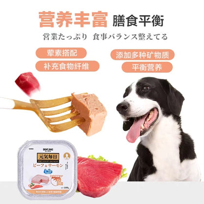 DentDoc 100g Wet Dog Food: Premium Chicken & Beef Protein Puppy Tray