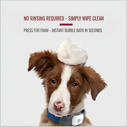 KOJIMA 190ml Waterless Pet Shampoo: No-Rinse Foam Gel for Easy Grooming