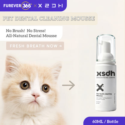XSDH 60ml Dental Mousse Spray: No-Rinse Teeth Cleaning for Cats & Dogs