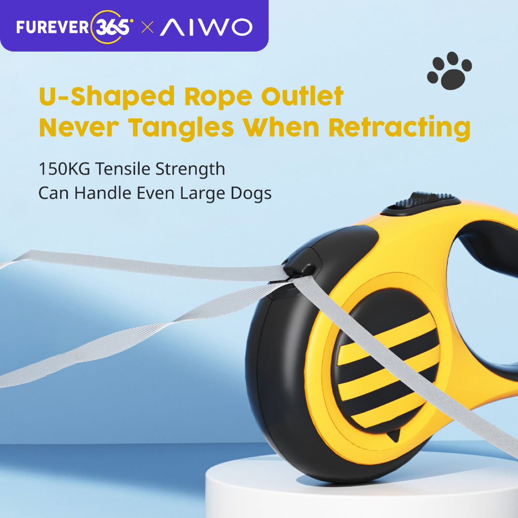 FUREVER365 3m LED Retractable Leash: 150kg Pull Resistance for Small Cats & Puppies