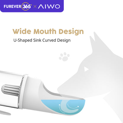 AIWO 330ml Portable Pet Travel Water Bottle: Leak-Proof Bowl for Outdoor