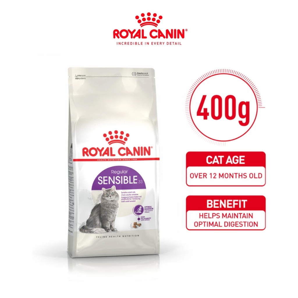 Royal Canin Sensible 33 Adult (400g) Dry Cat Food Makanan Kucing - Feline Health Nutrition