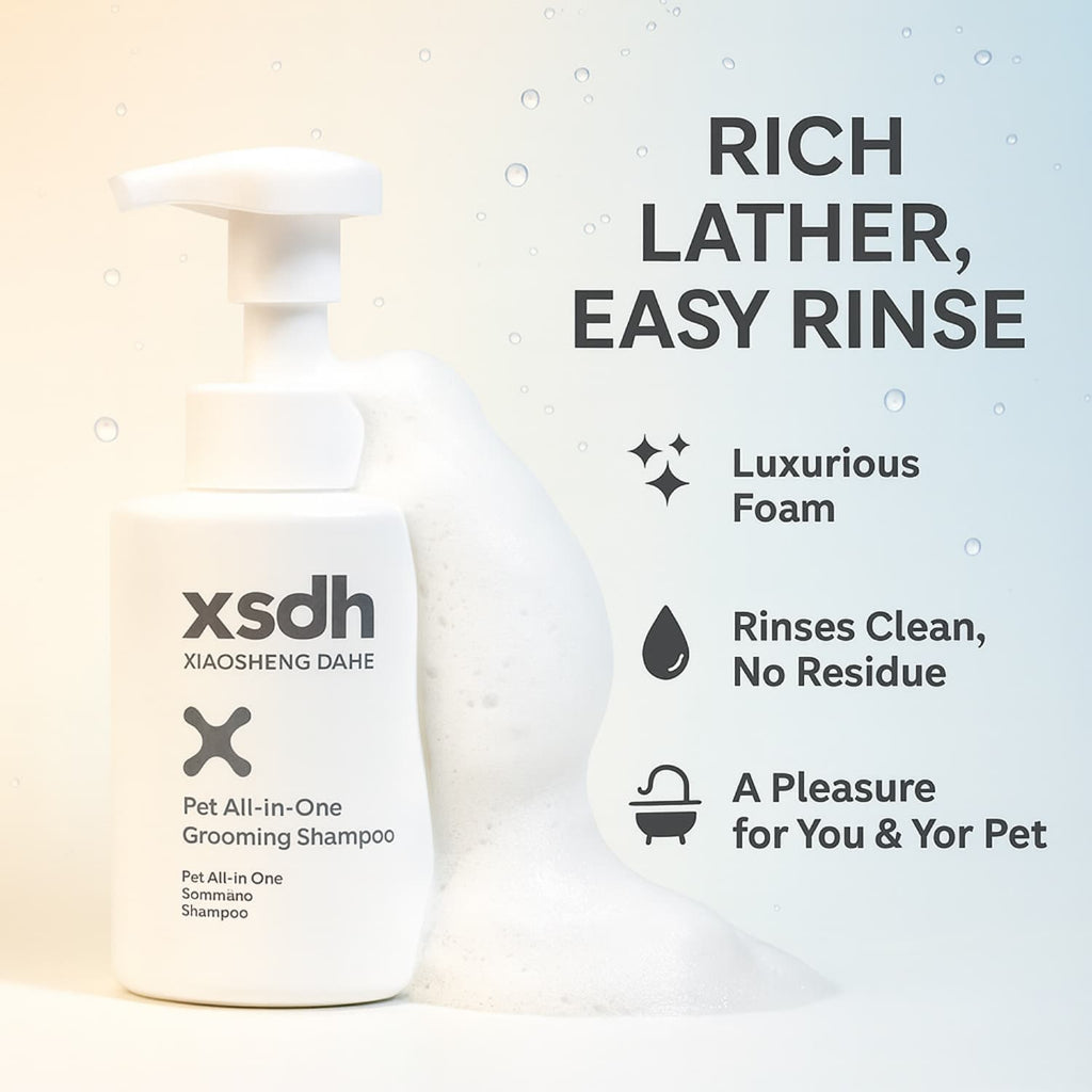 XSDH 4-in-1 Cat Dog Grooming Set: Anti-Mite Formula for Home & Salon Use