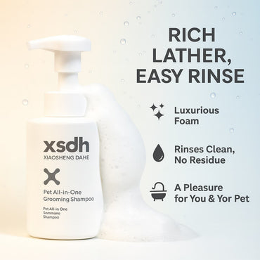 XSDH 4-in-1 Cat Dog Grooming Set: Anti-Mite Formula for Home & Salon Use