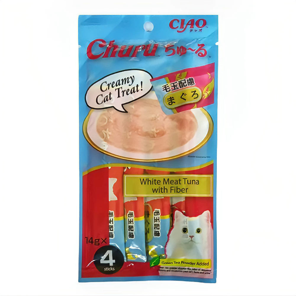 Ciao Churu Creamy Cat Treat Healthy Cat Snack Cat Wet Food Cat Stick Makanan Kucing 14g x 4