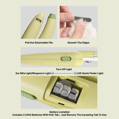 AIWO UV+LED Dual Light Nail Clippers: Banana Design Safe Claw Trimmer