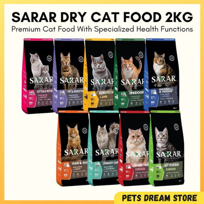 Sarar Super Premium Cat Food 2kg Specialized Healthy Function Cat Dry Food Makanan Kucing Sarar Fungsi Sihat Cat Kibble