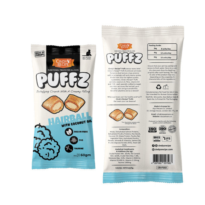 Cindy's Recipe Puffz Cat Treats Assorted (60g)
