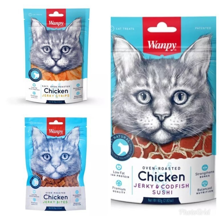 Wanpy Chicken Jerky Cat Treats 80g